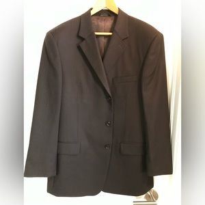 Andrew Fezza fusion Dark Brown Pinstripe Suit size 42Reg